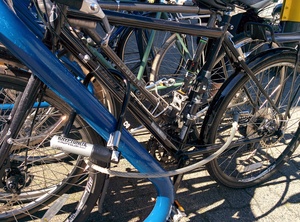 Pro Bike - photo of locked bike Pro Bike - photo of locked bike
